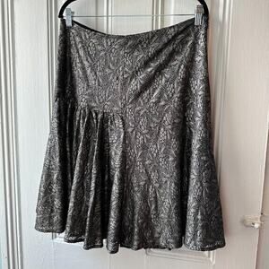 Diane Von Furstenberg Charcoal Lace Mini Skirt